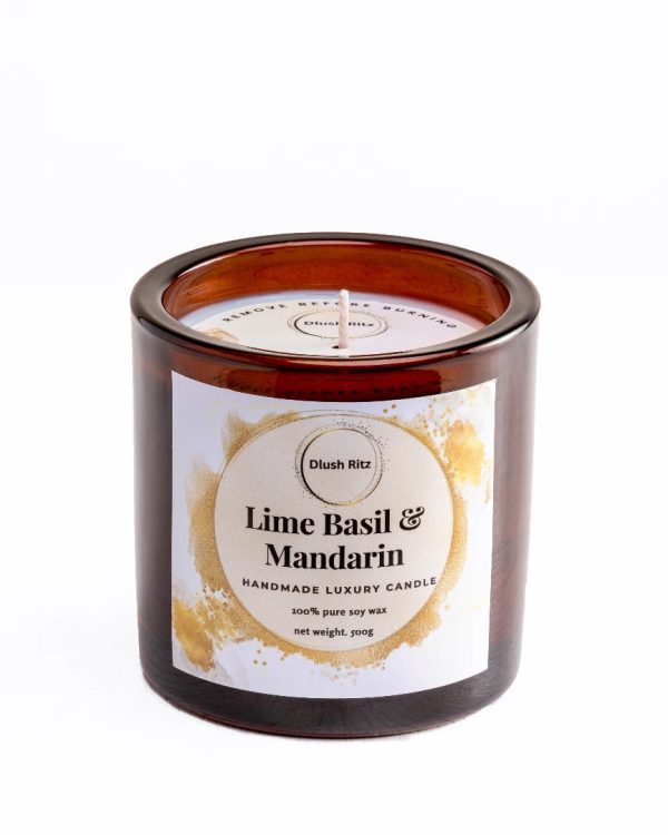 Lime Basil & Mandarin Soy Wax Candle